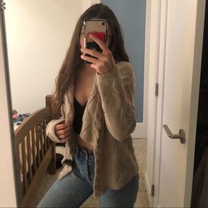Tan cardigan